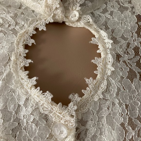 Vintage Dana Scott 2 Layer Lace size 7/8 Midi Dress - Picture 5 of 16